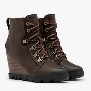Sorel women’s Joan uptown lace bootie - waterproof wedge boots